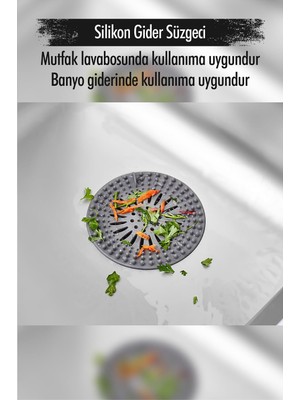 Enco Store Silikon Lavabo Gideri Süzgeci