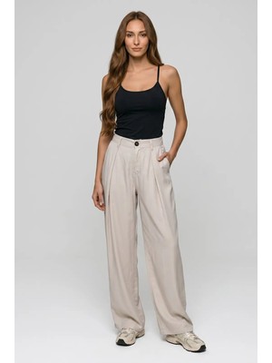 Passion Moda Evi Tencel Kumaş Palazzo Pantolon