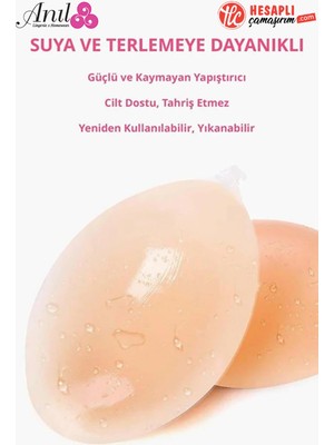 Anıl Premium Kadın Önden Açılan Abiye ve Elbiseler Için Askısız A+Yapışkan Silikon Dekolte Sütyen