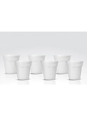 Uravas Store Bialetti Y0TZ502 6 Espresso Bardağı, Porselen, Beyaz, 23,7 x 14 x 7 Cm, 6 Parça