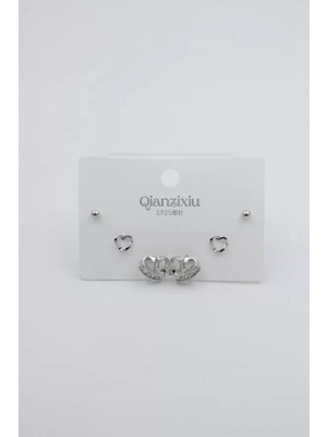 Nemere Çoklu Set Küpe - Gümüş