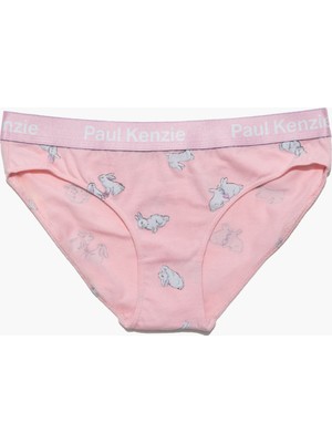 Paul Kenzie x Durex - Desenli Kadın Slip Külot - White Rabbit