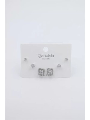 Nemere Çoklu Set Küpe - Gümüş