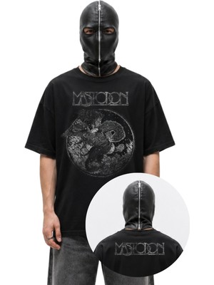 Fuddy Moda Unisex Oversize Rock Metal Band Mastodon Ense Baskılı Tişört