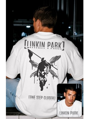 Fuddy Moda Unisex Oversize Linkin Park One Step Closer Sırt Baskılı Rock Band Tişört