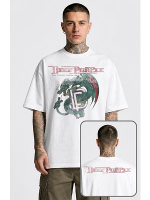 Fuddy Moda Unisex Oversize Deep Purple The Battle Rages On Ense Baskılı Rock Band Tişört