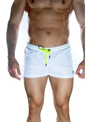 Beruflic Erkek Beyaz Mini Mayo Short Under Moda