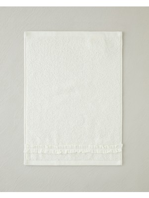 English Home Soft Ruffle Pamuk El Havlusu 30X40 cm Fildişi