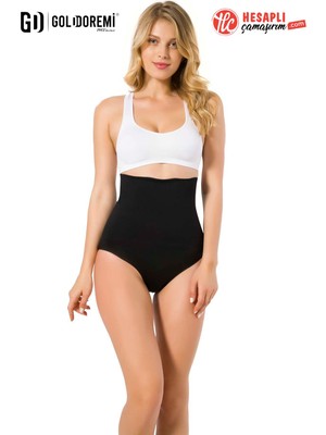 Gd Goldoremi Premium Kadın Seamless Mikrofiber Yüksek Bel Double Slip Korse Kutulu Korse