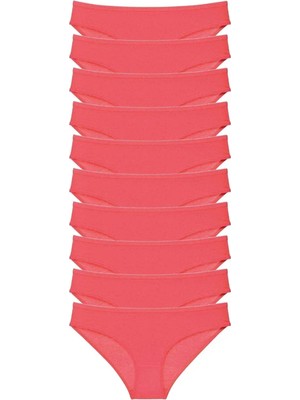 Modanı Seç 10 Adet Süper Eko Set Likralı Kadın Slip Külot Fuşya