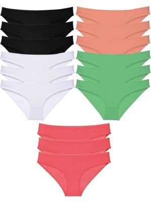 Modanı Seç 15 Adet Süper Eko Set Likralı Kadın Slip Külot 516