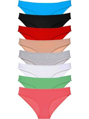 Modanı Seç 8 Adet Süper Eko Set Likralı Kadın Slip Külot Set 3