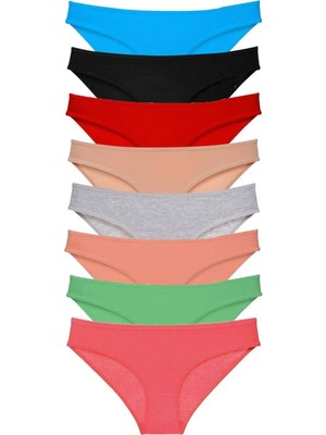 Modanı Seç 8 Adet Süper Eko Set Likralı Kadın Slip Külot Set 4