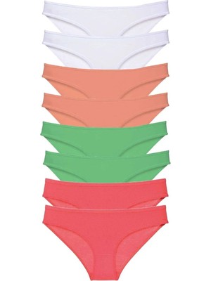 Modanı Seç 8 Adet Süper Eko Set Likralı Kadın Slip Külot 527