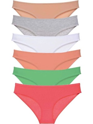 Modanı Seç 6 Adet Süper Eko Set Likralı Kadın Slip Külot Renk 6