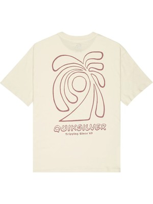 Quiksilver Curve Palm Bej Erkek T-Shirt