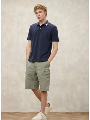 Blauer Lacivert Erkek Regular Fit Yazı Baskılı Polo T-Shirt 26SBLUT02297-888 Ransom