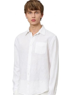 Blauer Beyaz Erkek Slim Fit Gömlek 26SBLUS01128-100 Swan Dyed
