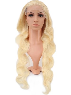 Liyuza Gerçek Front Lace Dalgalı Platin Tül Peruk - 80-85CM