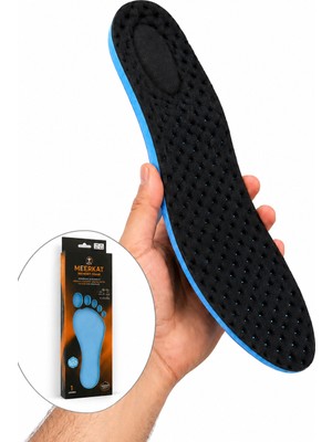 Meerkat Memory Foam Ortopedik Siyah  Ayakkabı Tabanlığı, Nefes Alabilen Ortopedik Tabanlık