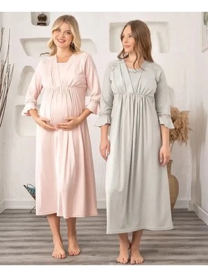 Modadua Bone 5904 Kadın Lohusa Melissa Spor Gecelik