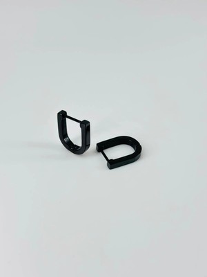 Aslanoğlu Store Siyah Çelik Erkek Küpe Çap (9 Mm) Kalınlık (3 Mm) - EKP0016