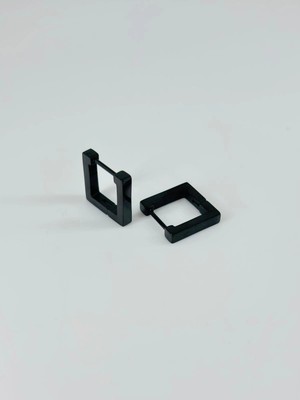 Aslanoğlu Store Siyah  Çelik Erkek Küpe Çap (9 Mm) Kalınlık (3 Mm) - EKP0024