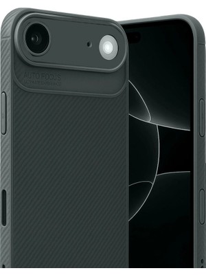 Mudanis Apple Iphone 17 Air Auto Focus Karbon Kapak - Koyu Yeşil