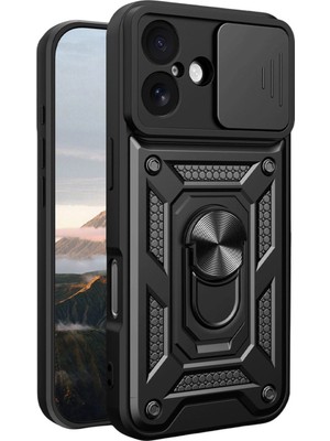 Mudanis Apple Iphone 17 Pars Lens Yüzüklü Silikon - Siyah