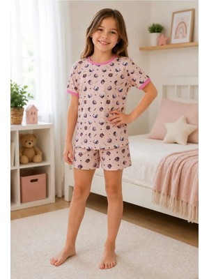 Tenra Kız Çocuk Pamuklu Şortlu Pijama Takımı 3-12 Yaş