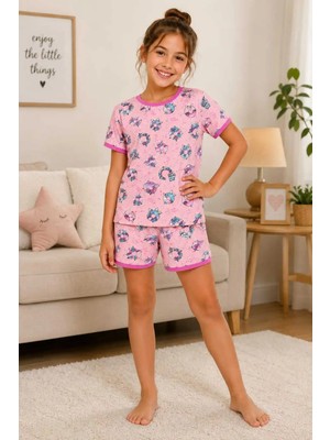 Tenra Kız Çocuk Pamuklu Şortlu Pijama Takımı 3-12 Yaş