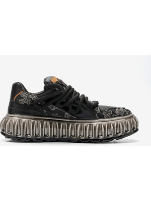 Guja Desenli Deri Yüksek Taban Erkek Sneaker