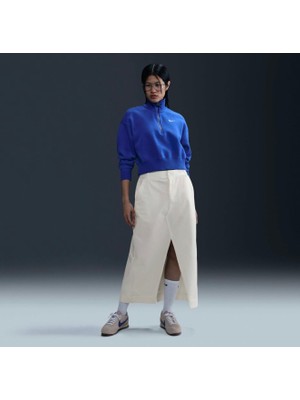 Nike Sportswear Collection Women's Twill Skirt Krem Kadın Midi Boy Etek HQ8022-133