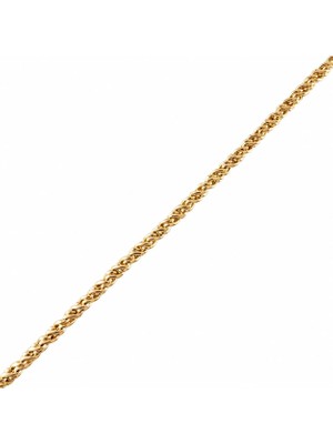 Zeino Italyan Burgu Çelik Bileklik - 14K Altın Kaplama - 19 cm