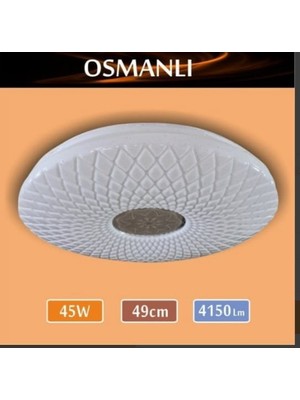 Erbay 45W Sıva Üstü Dekoratif Desenli Armatür – Osmanlı Beyaz Işık
