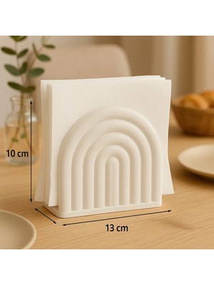 Zulya Minimal Mermer Desenli Dekoratif Plastik Peçetelik – 12×10×5 cm