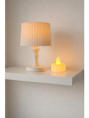 Zulya Dekoratif LED Mum Lambası | Pilli Aydınlatma 12 cm
