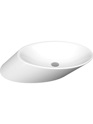 Bocchı  Vessel Yatay Çanak  Lavabo 72 cm (1013-001-0125) Parlak Beyaz