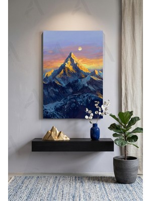 Artease Everest Dağında Günbatımı ve Dolunay Tablo