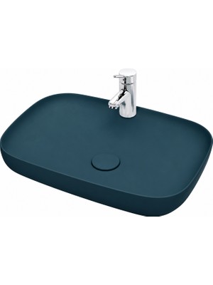 Lapino Tezgah Üstü Lavabo 60*40 Premıum Class Mavi ESV-16260-2011