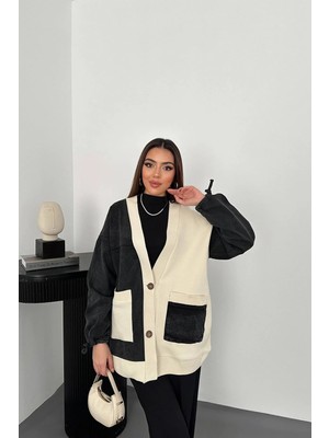 Modadua Siyah Garnili Kot Hırka