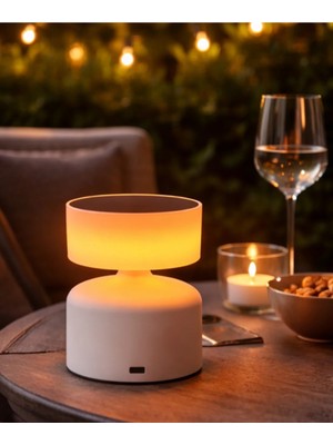 Essey Lighting Mini Silindir Dış Işık Dokunmatik Dimmerli Üç Renk Masa Lambası