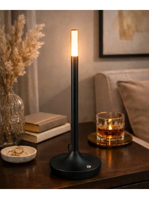 Essey Lighting Essey Lıgthing Mum Model Üç Kademeli Minimalist Masa Lamsı Şarjlı