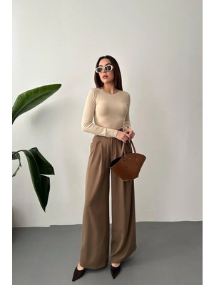 Modadua Mocca Pileli Comfort Pantolon