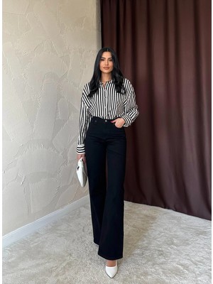 Modadua Siyah Comfy Jeans Pantolon