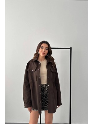 Modadua Kahverengi Gabardin Gömlek