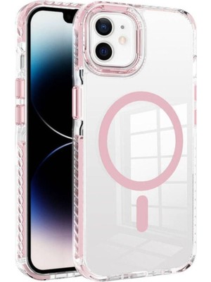 Apple iPhone 12 Uyumlu Kılıf M-Safe Şarj Özellikli Airbagli Takılabilir Askı Aparatlı Zore Nana Kapak
