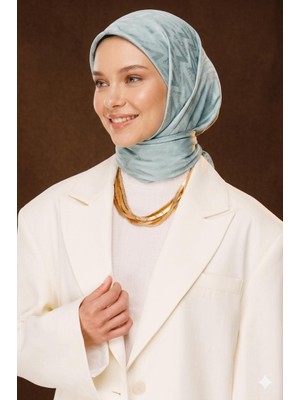 Ang-Scarf 95 x 95 Çağla Renk Luxury Şakar Eşarp - Ağırlık Yapmaz - Dört Mevsim Kullanıma Uygun - Kayma Yapmaz