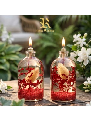 Imperiums Dekoratif Kandil Mum 100 ml Kırmızı 2'li Set