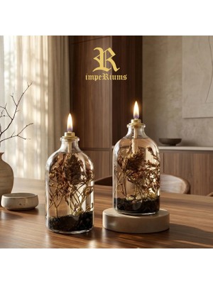 Imperiums Dekoratif Kandil Mum 100 ml Siyah 2'li Set